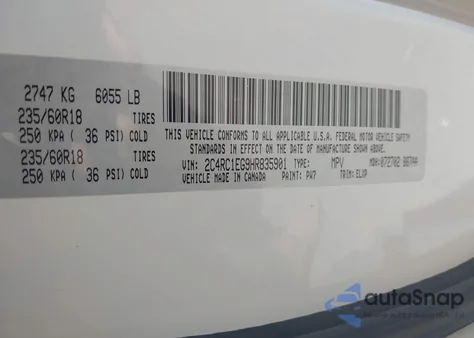 2017 Chrysler Pacifica Touring-L Plus from USA, damaged, VIN 2C4RC1EG9HR835901